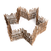 Volnau 12 Pcs Plastics Wooden Corral Fencing Panel Accessories Playset Fences Farm Figures Barn Animals for Toddlers Kids Preschool Educational Sets, BPA Free (12 Pcs Fences) …