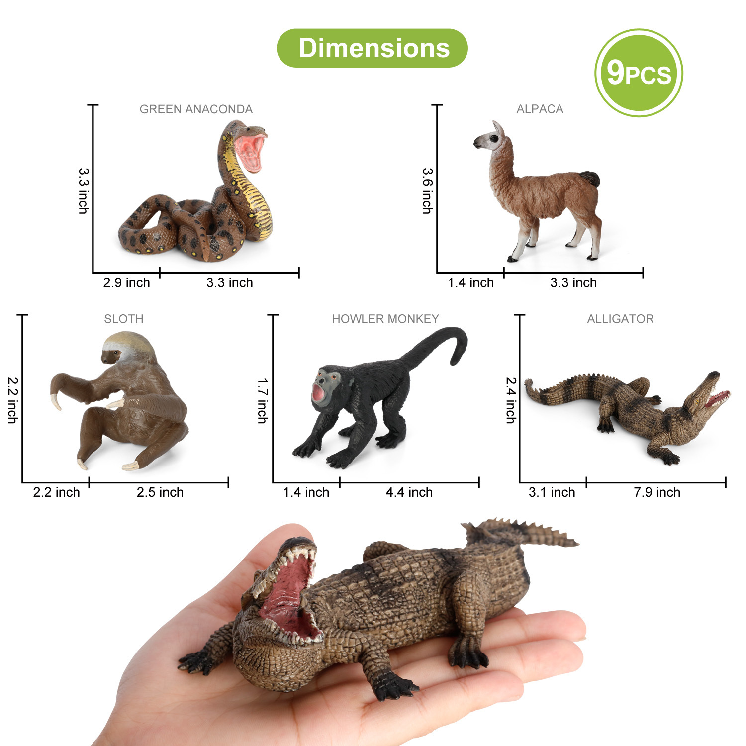 Volnau Animal Toys Figurines 11PCS Africa Figures Zoo Pack for Kids  Christmas Decoration Gift Preschool Educational and Jungle Lion Forest King  Set