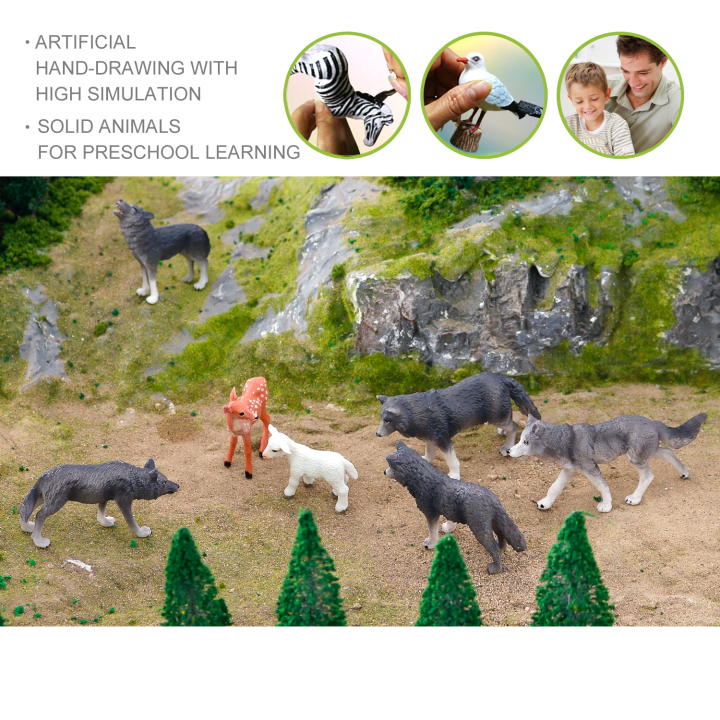 Small plastic wolf toys on sale