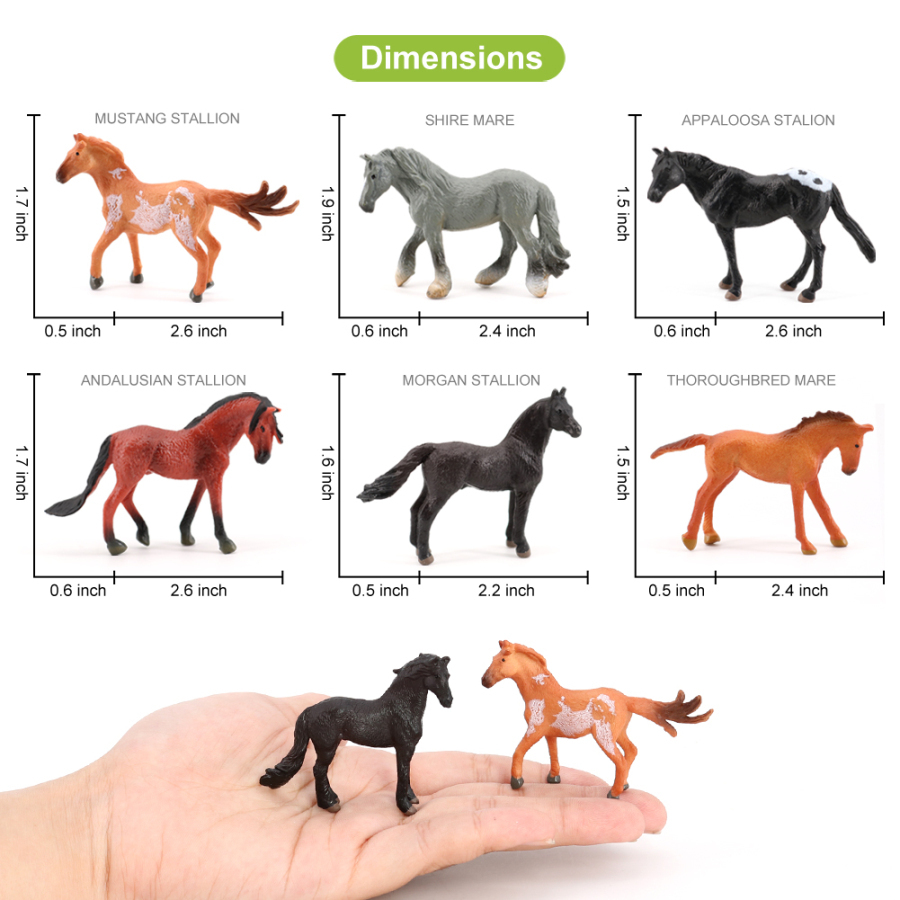 Volnau 12PCS Mini Horse Toys Horse Miniature Figurines Animals for