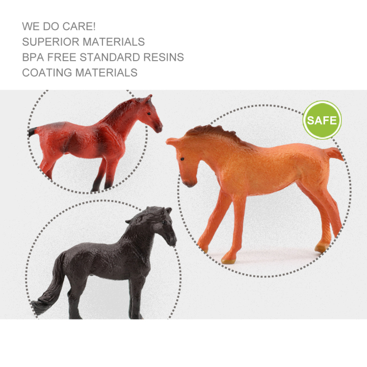 Volnau 12PCS Mini Horse Toys Horse Miniature Figurines Animals for