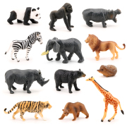 Volnau 12PCS Mini Safari Animal Toys Wild Animal Figurines Miniature for Toddlers Kids Christmas Birthday Gift Plastic Animal Figures Preschool Pack