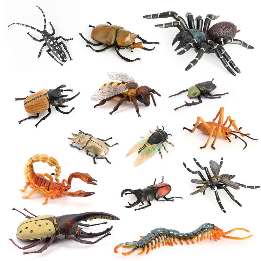 Volnau 14PCS Insect Toys Figurines Bug Toys Figure Pack for Kids