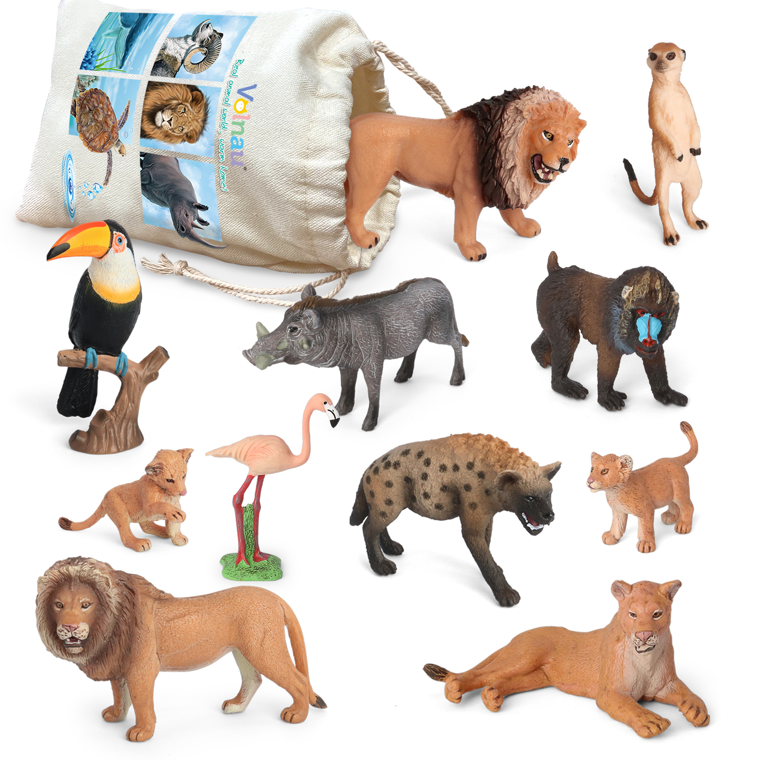 Volnau 11 Pcs Africa Lion King Animal Toys Figurines Animals Figures Zoo  Pack for Kids Christmas Birthday Gift Preschool Educational and Lion Jungle  Forest King Animals Sets