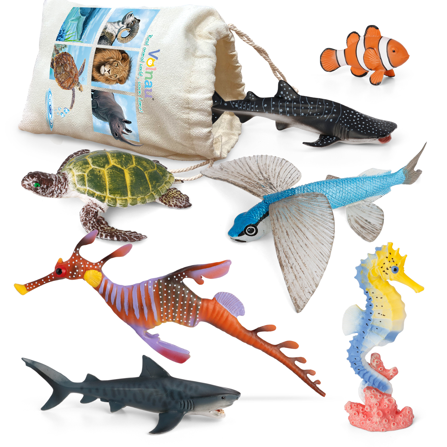 3 x Turtle Realistic Ocean Animals Model Sea Life Figurines Educational Kids Toy 
