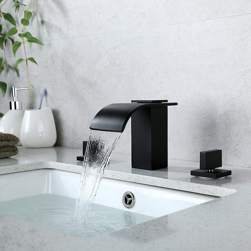 Waterfall Sink Faucet Roman Widespread 2 Handle 816 in Taps Himylen