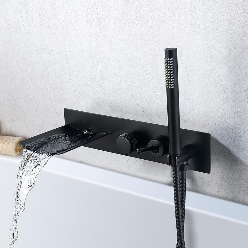Waterfall Tub Faucet With Shower Wall, Waterfall Bathtub Faucet