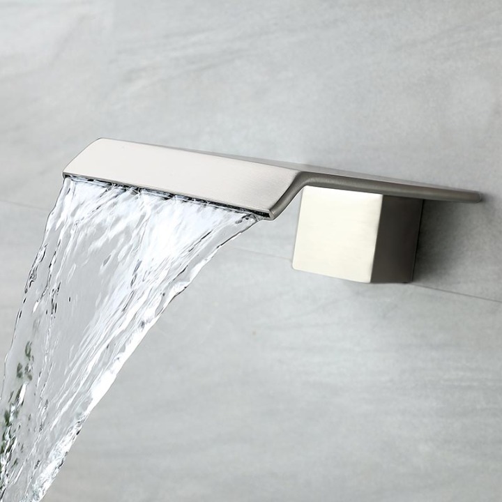 Waterfall Tub Shower Combo Faucet 3 Way Shower System Silver Himylen