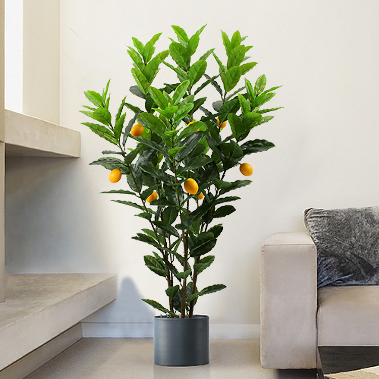 faux plants plastic Lemon Trees Artificial Lemon trees for decoration