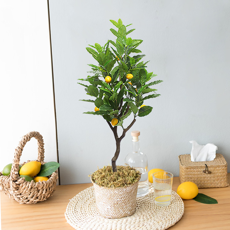 faux plants plastic Lemon Trees Artificial Lemon trees for decoration