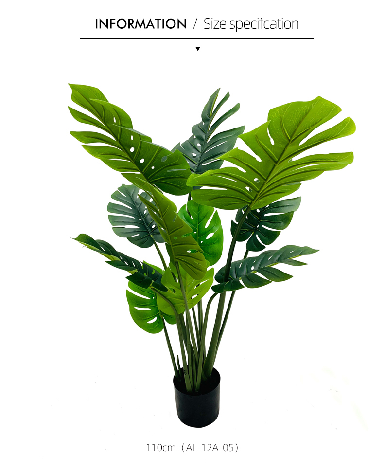 fake plants plastic green plants Artificial Monstera for decoration potted