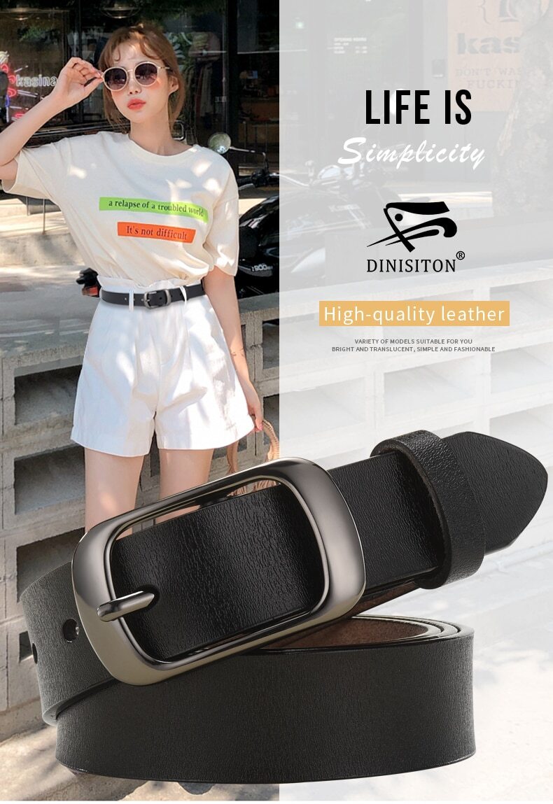 New Women PU Leather Belt For Female Strap Casual All-match Ladies Adjustable Belts Designer High Quality Brand 
