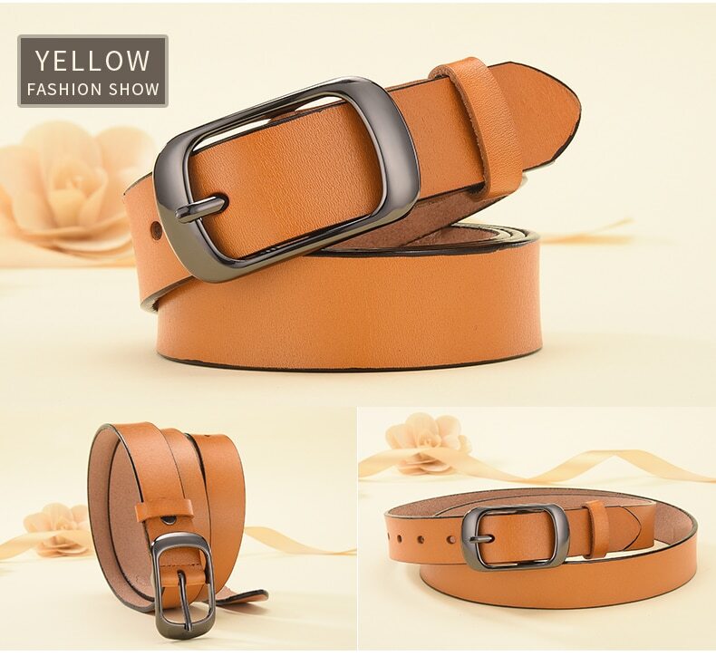 New Women PU Leather Belt For Female Strap Casual All-match Ladies Adjustable Belts Designer High Quality Brand 
