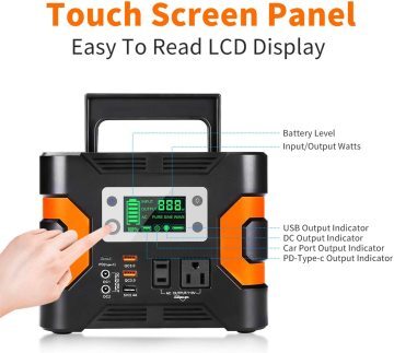 330W Portable Power Station, Flashfish 300Wh/81000mAh Solar Generator