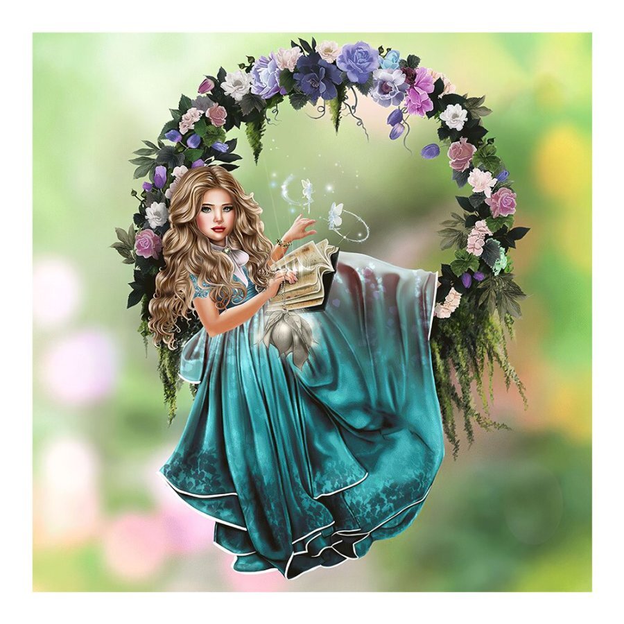 Sunature 5D DIY Full Drill Flower Fairy Diamond Painting Cross Stitch