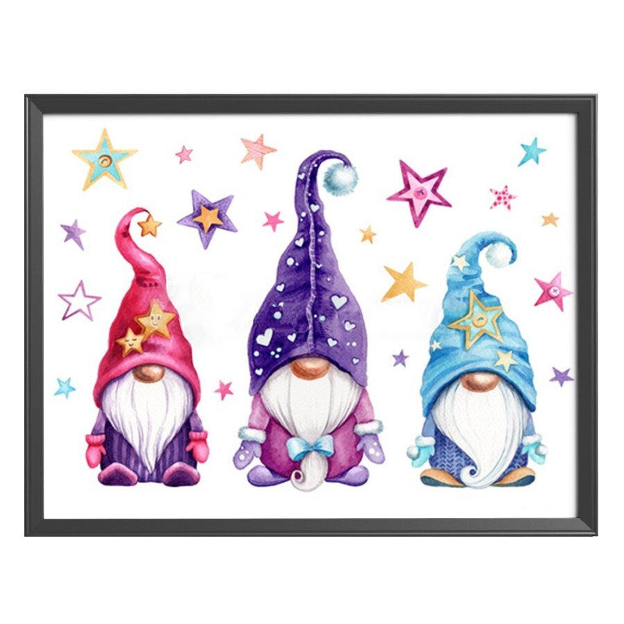 Sunature 5D DIY Full Drill Cartoon Gnome Diamond Painting Cross Stitch