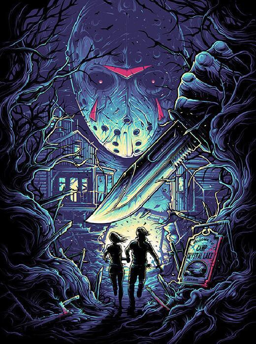 Sunature 5D DIY Full Square Round Drill Horror Movie Character Diamond