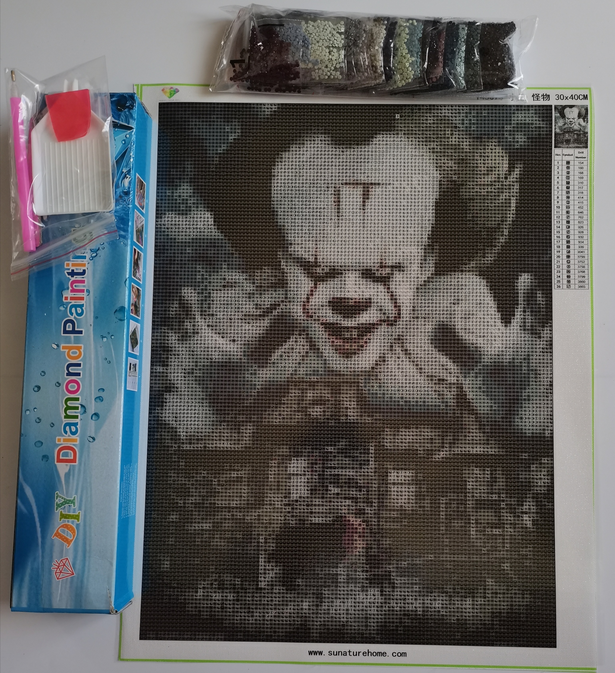 Sunature 5D DIY Full Square Round Drill Horror Movie Character Diamond