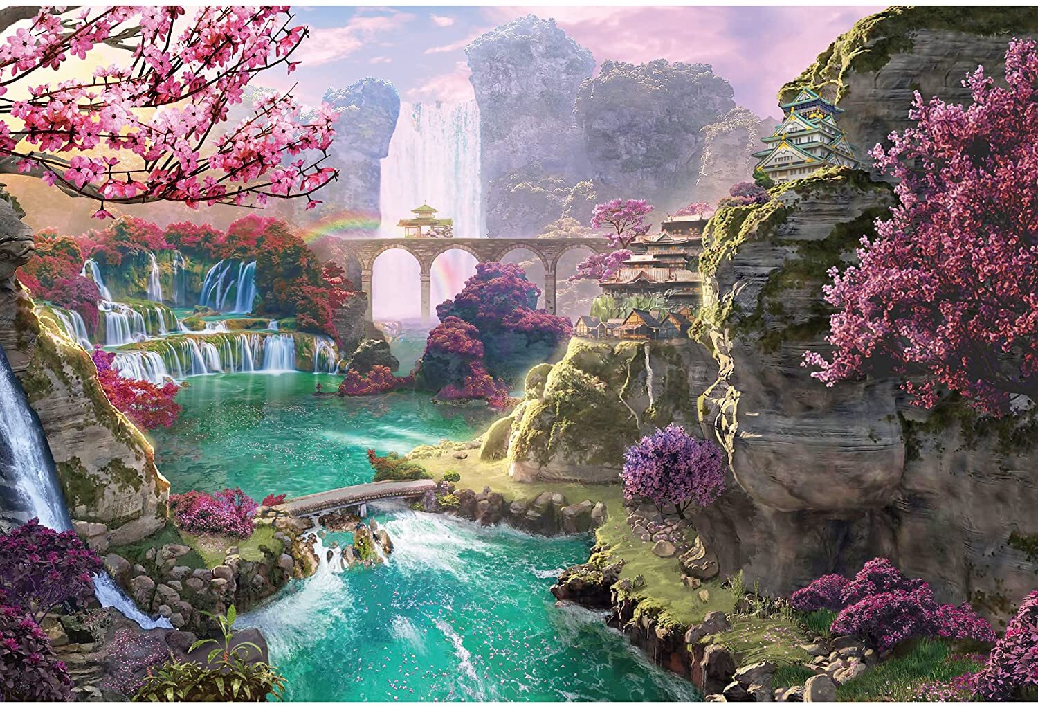 Sunature 5D Full Square Round Drills Waterfall Diamond Painting Kit ...