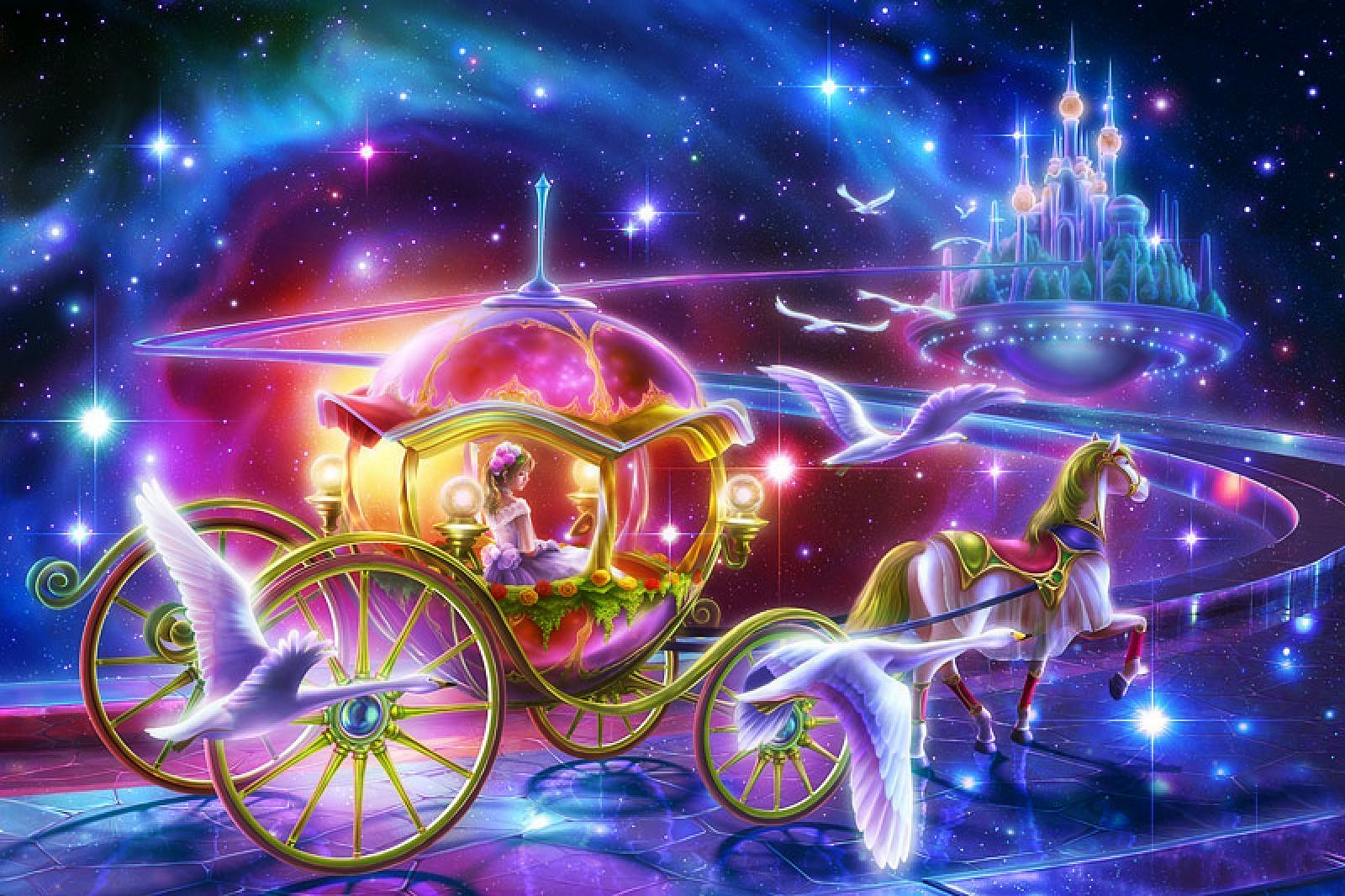 Sunature 5D Full AB Square Round Drills Dream Castle Diamond Painting ...