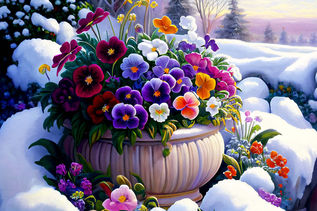 Sunature 5D Full AB Square Round Drills Flowers Diamond Painting Poured ...