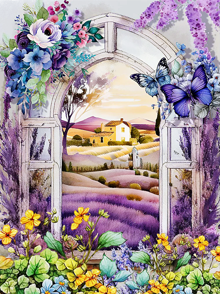 Sunature AB Diamond Painting Art Full AB Square Round Drills Flowers ...