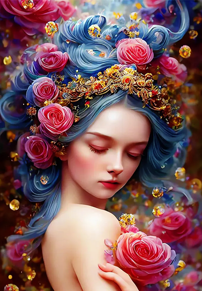 Sunature AB Diamond Painting Art Full AB Square Round Drills Flowers