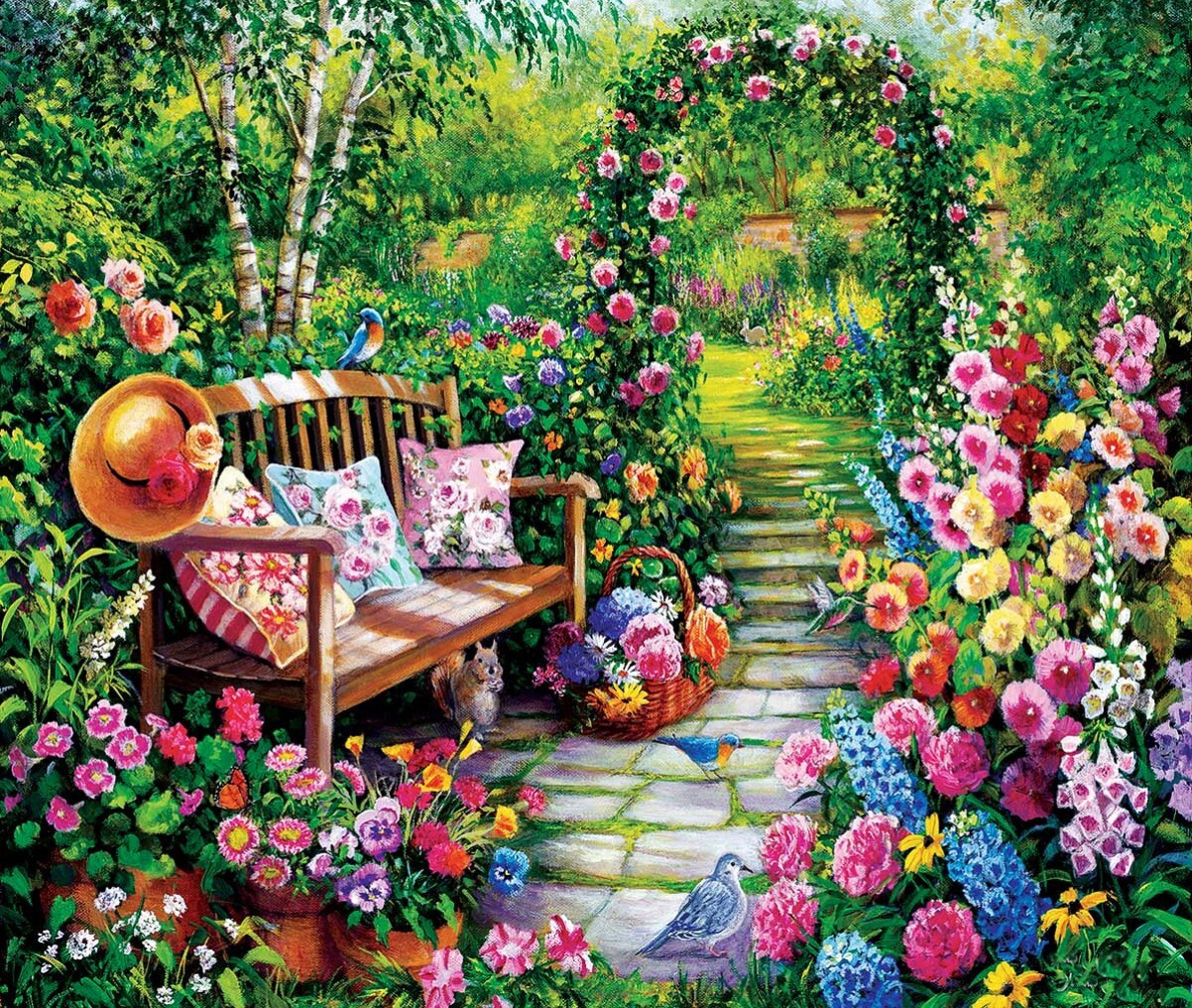 Sunature Diamond Painting Art Full Square Round Drills Garden Diamond ...