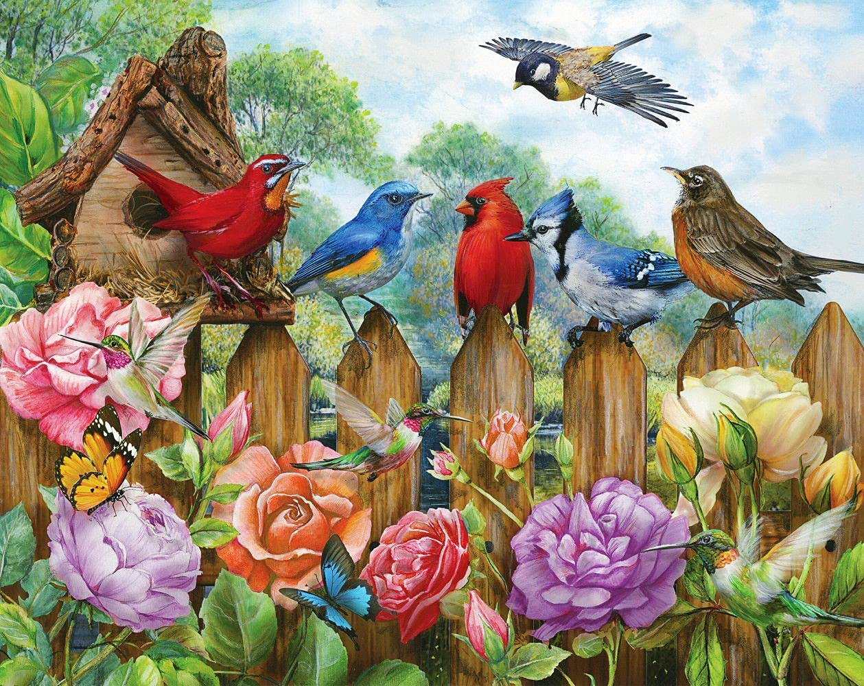 Sunature Diamond Painting Art Full Square Round Drills Bird Flower ...