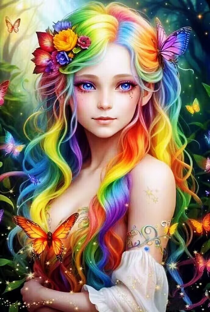 Sunature AB Diamond Painting Art Full AB Square Round Drills Fairy