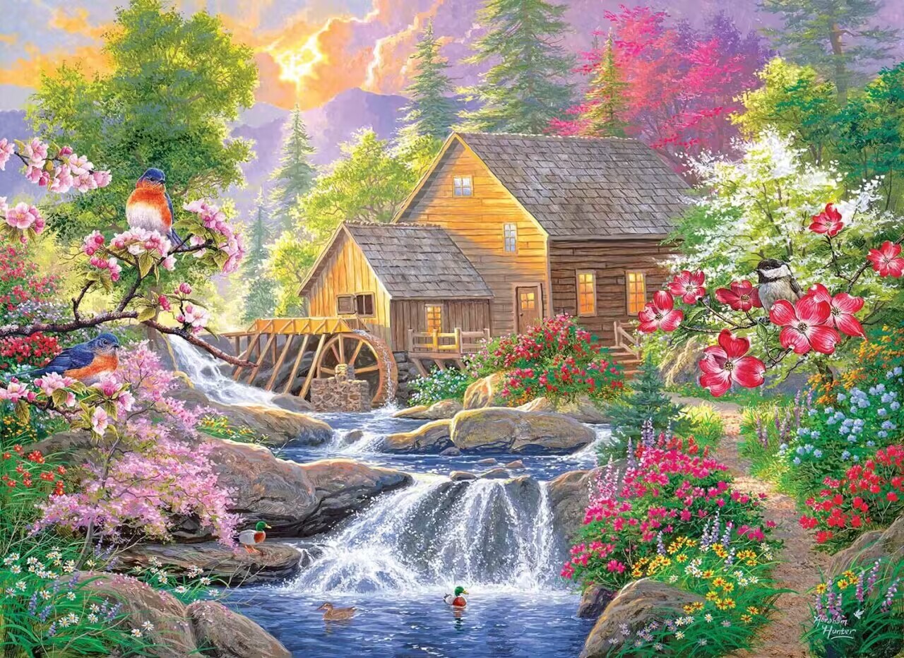 Sunature AB Diamond Painting Art Full Square Round Drills Cabin Diamond ...