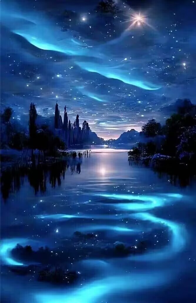Sunature AB Diamond Painting Art Full Square Round Drills Starry Sky ...