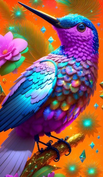 Sunature AB Diamond Painting Art Full Square Round Drills Bird Diamond ...