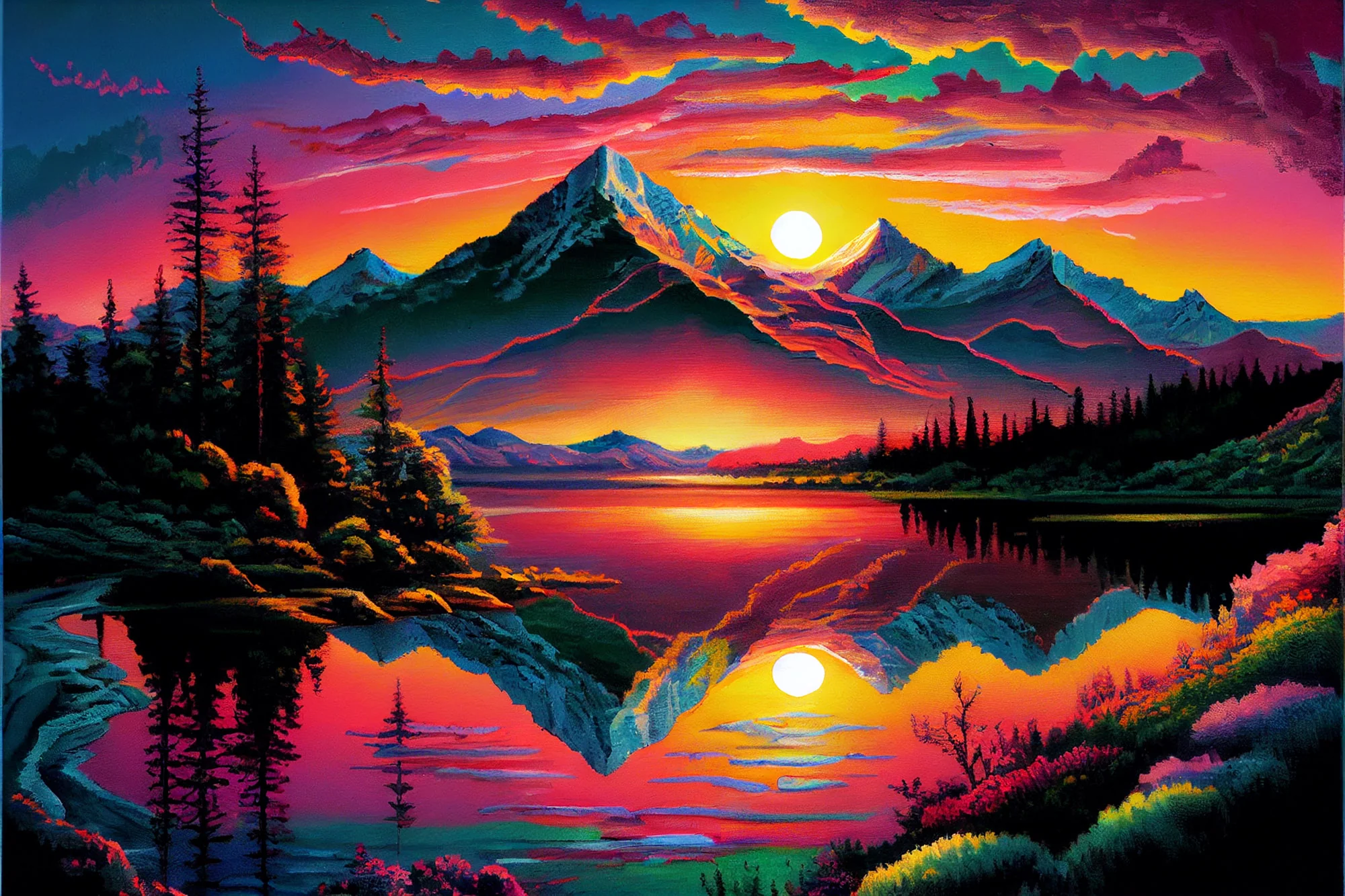 Sunature AB Diamond Painting Art Full Square Round Drills Landscapes ...