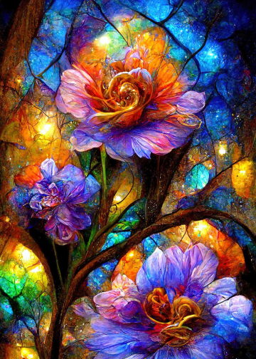 Sunature AB Diamond Painting Art Full Square Round Drills Flowers ...