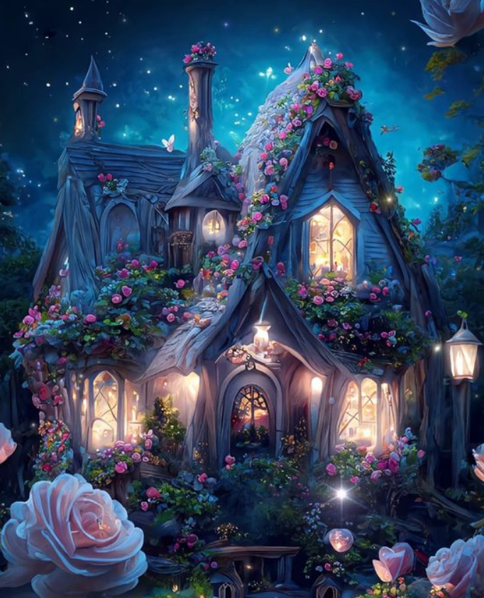 Sunature AB Diamond Painting Art Full Square Round Drills Dream House ...