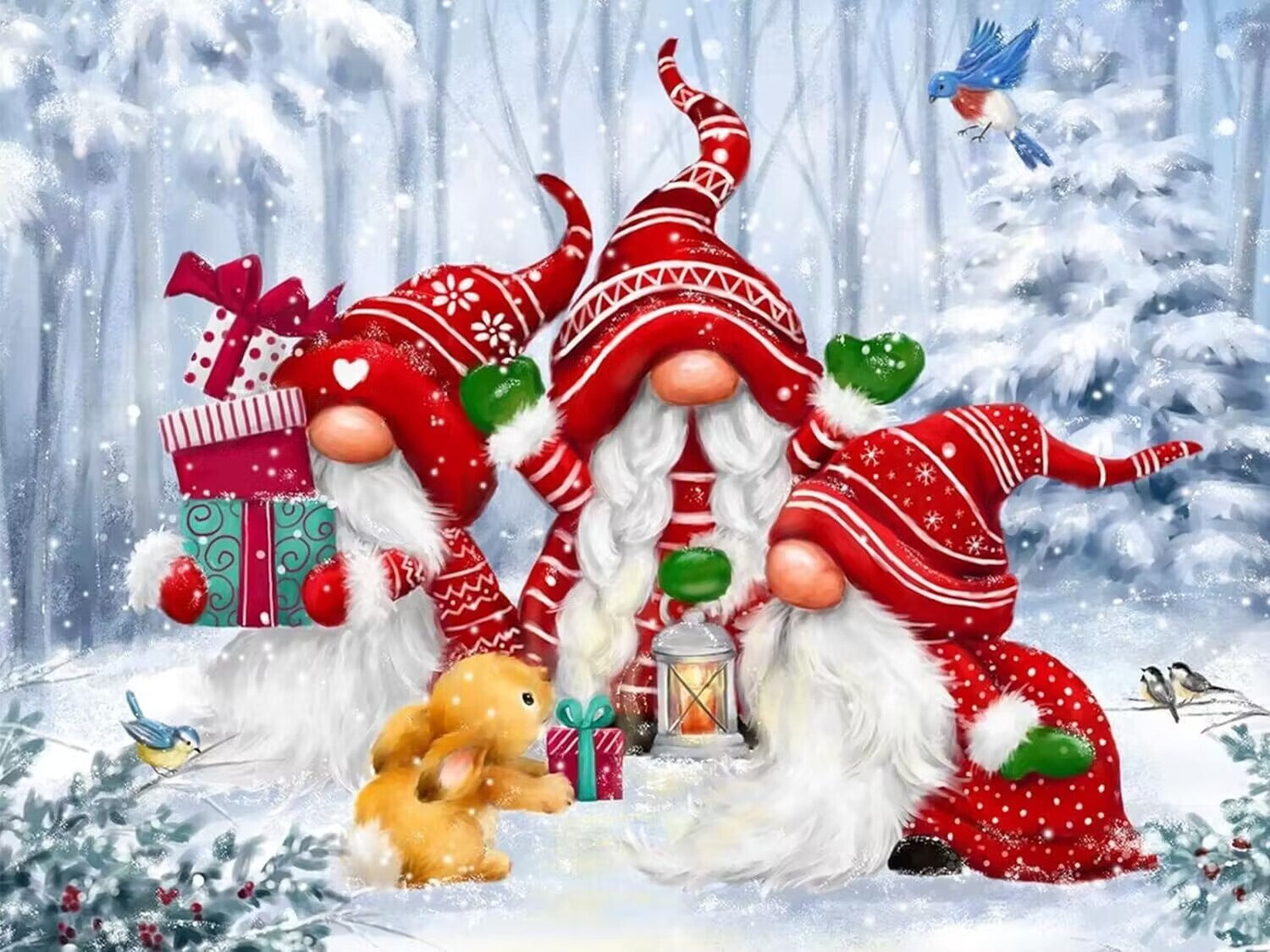 Sunature Diamond Painting Art Full Square Round Drills Christmas Tree ...