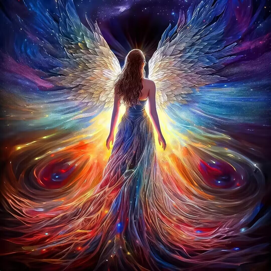 Sunature AB Diamond Painting Art Full Square Round Drills Angel Wing ...