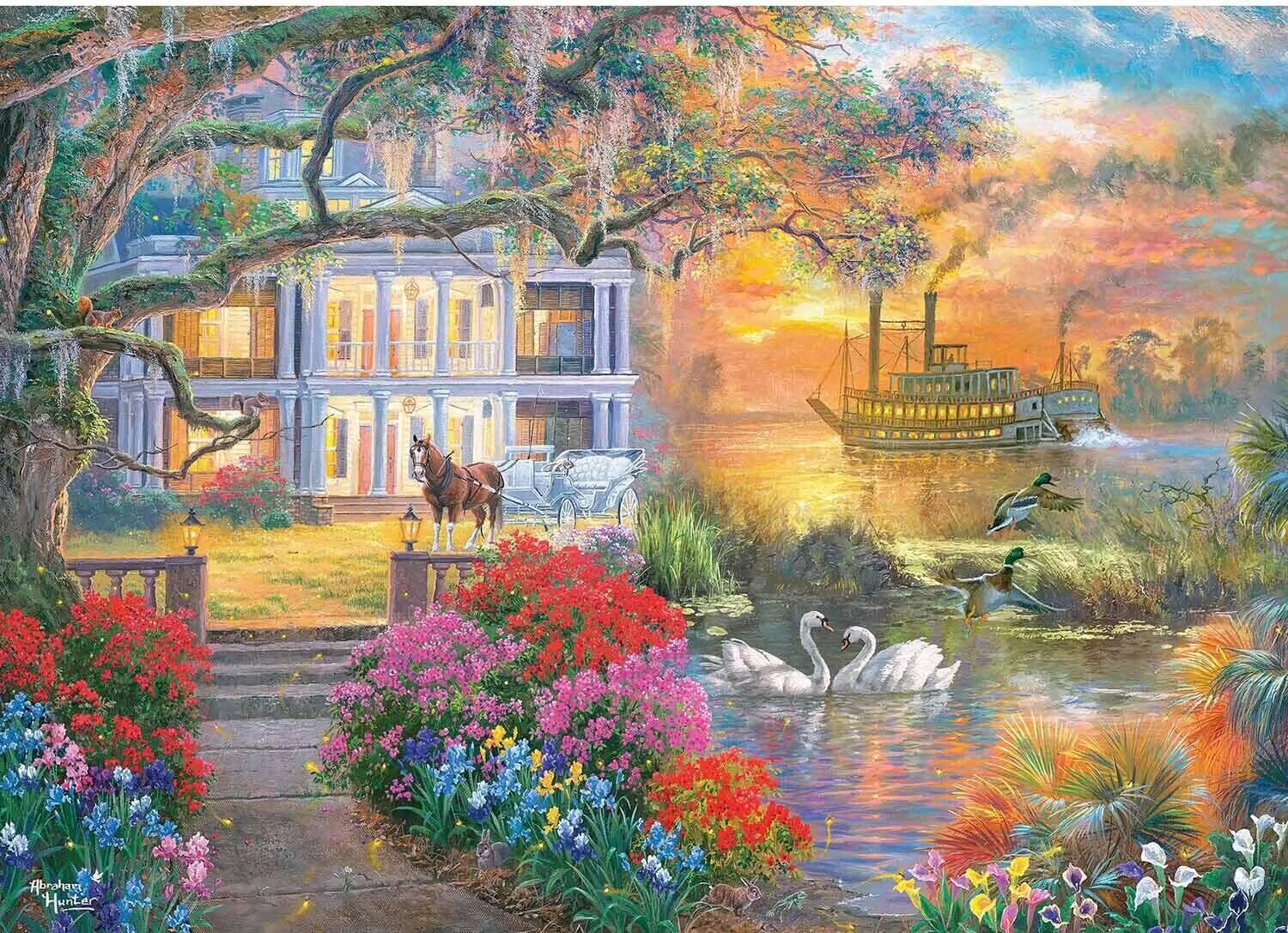 Sunature Diamond Painting Art Full Square Round Drills Cabin House ...