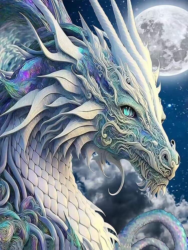 Sunature AB Diamond Painting Art Full Square Round Drills Dragon ...