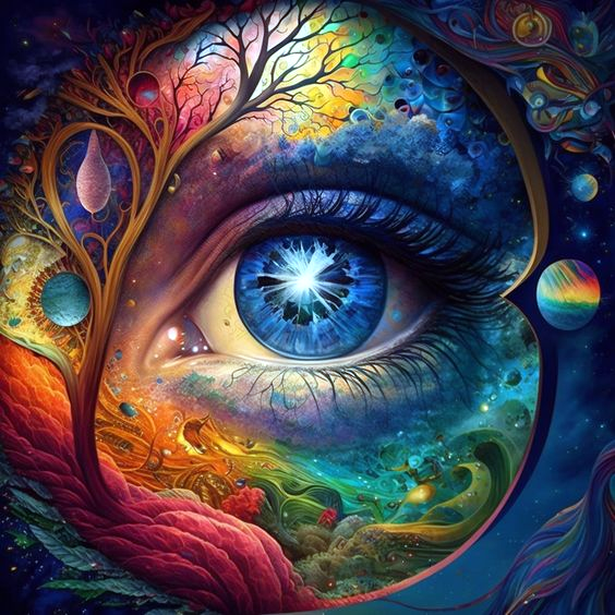 Sunature Diamond Painting Art Full Square Round Drills Tree Eye Diamond ...