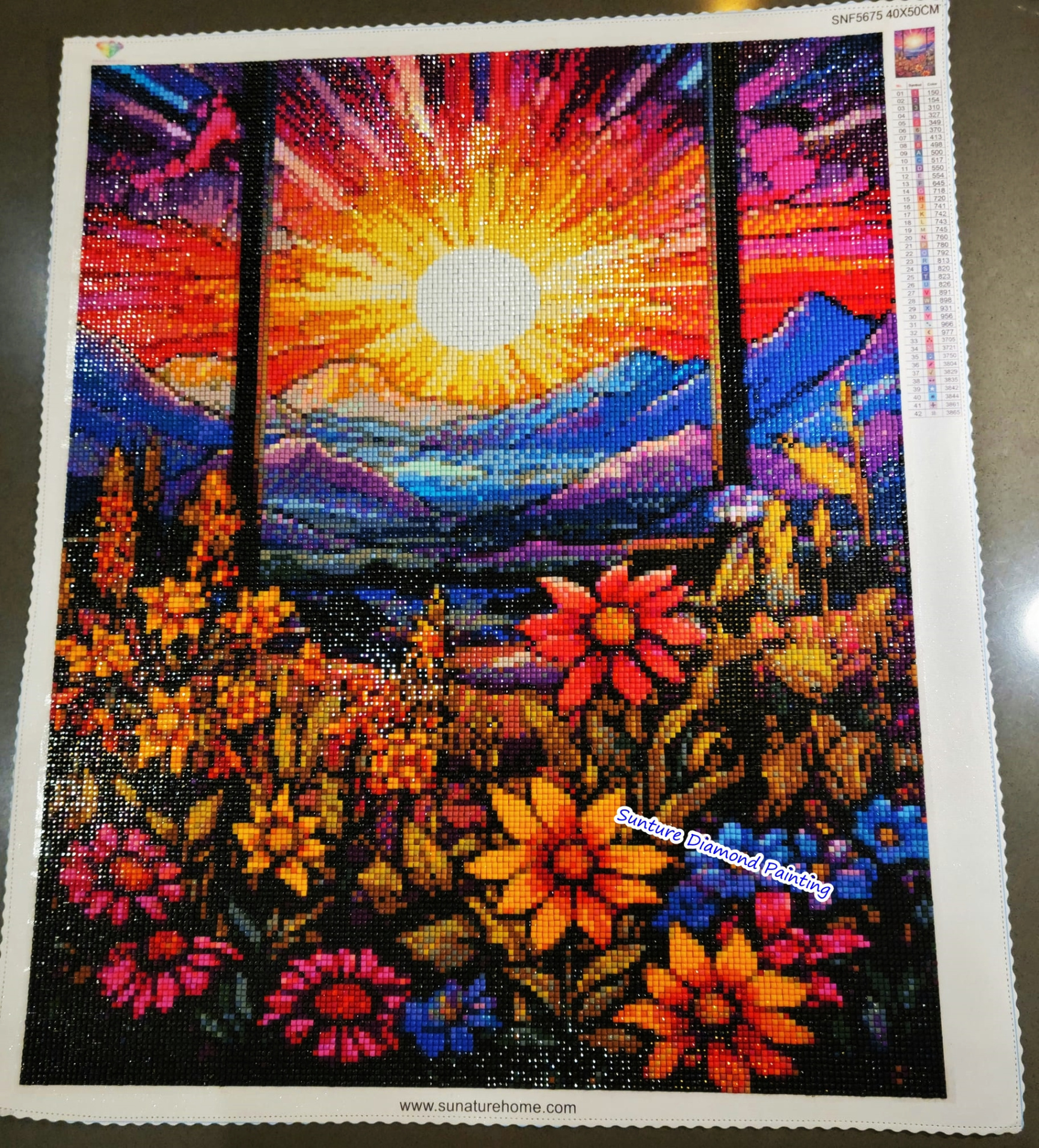 Sunature Diamond Painting Art Full Square Round Drills Sun Flower ...