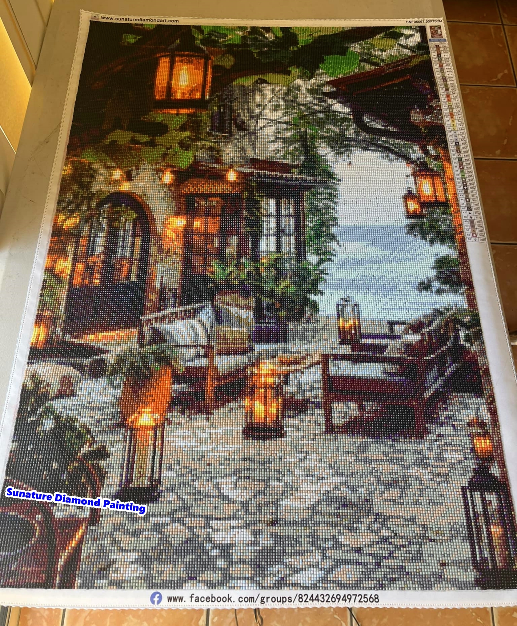 Sunature Diamond Painting Art Full Square Round Drills Lake Cabin ...