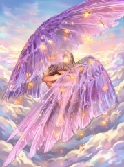 Sunature AB Diamond Painting Art Full Square Round Drills Angel Girl Diamond Painting Kit 5-10 AB Colors