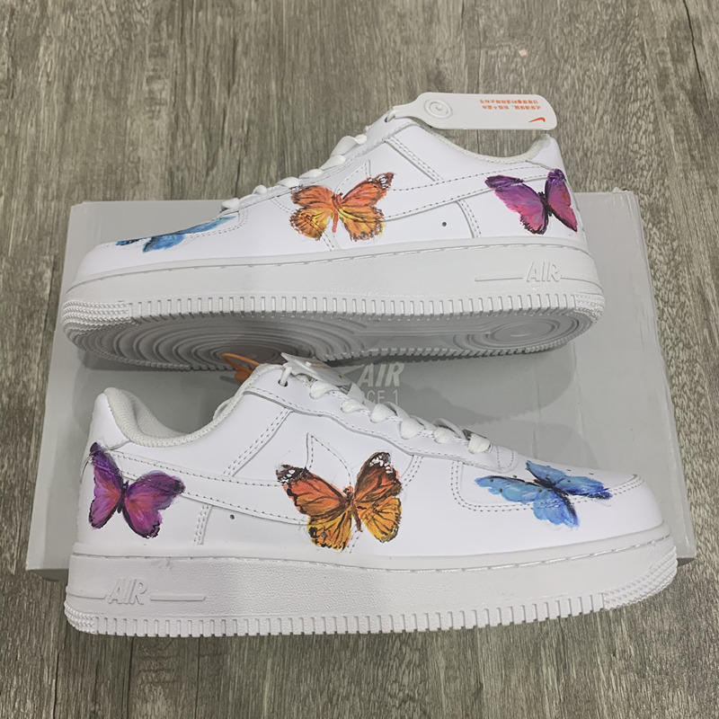 butterfly painted shoes