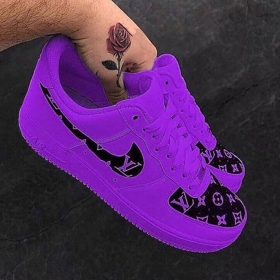 Purple And White Louis Vuitton Sneakers | semashow.com