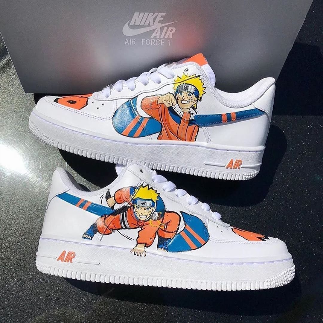 Custom Naruto Shoes For Air Force 1 Graffiti Hand Painted Sneaker - The ...