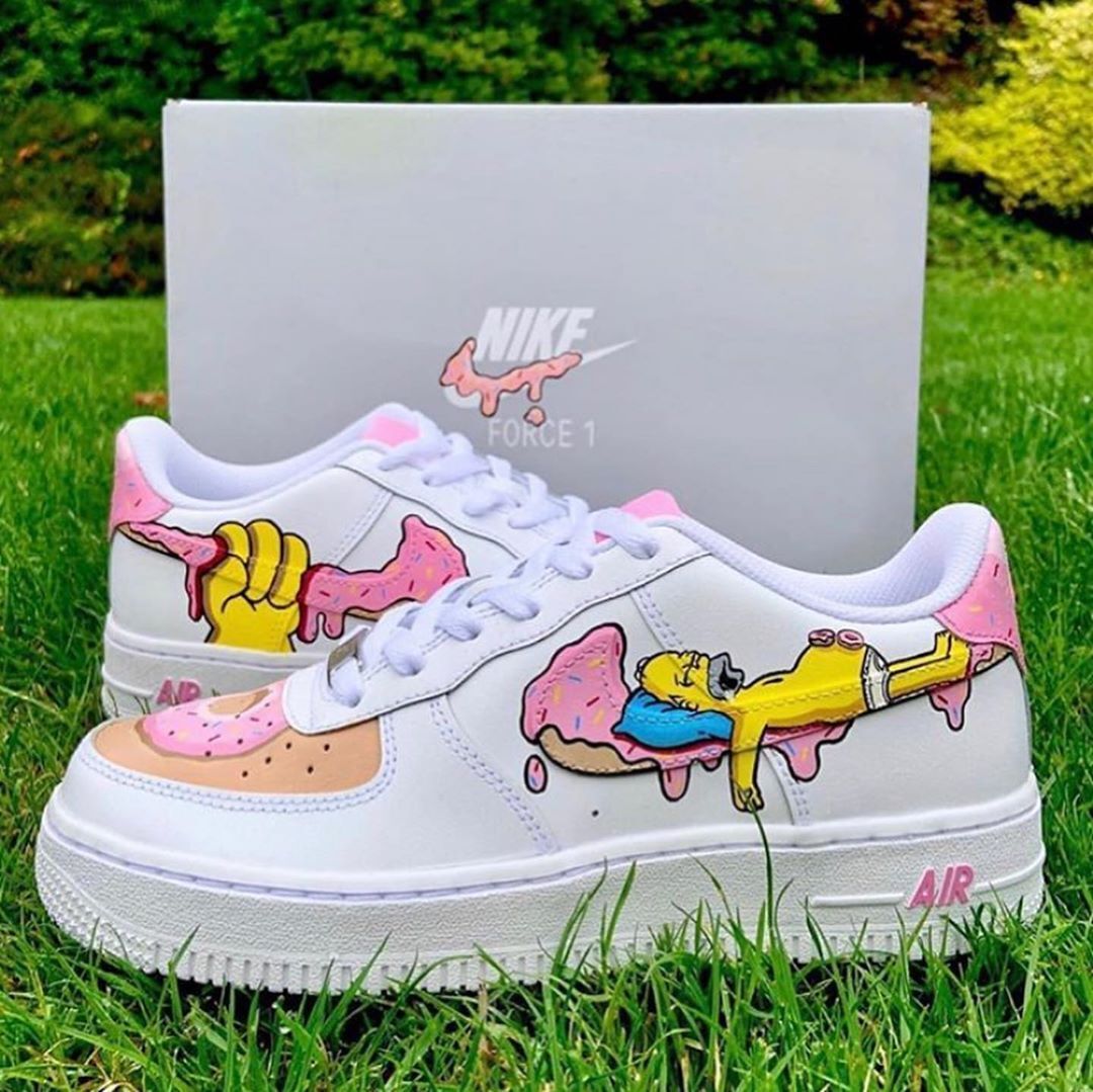 Custom The Simpons Shoes For Air Force 1 Graffiti Hand Custom The Simpons Shoes For Air Force 1 Graffiti Hand