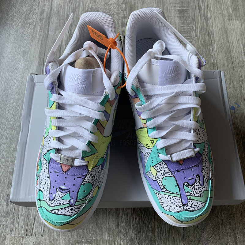 Custom Shoes For Air Force 1 Graffiti Hand Painted Sneaker - A085 - The Zero Custom