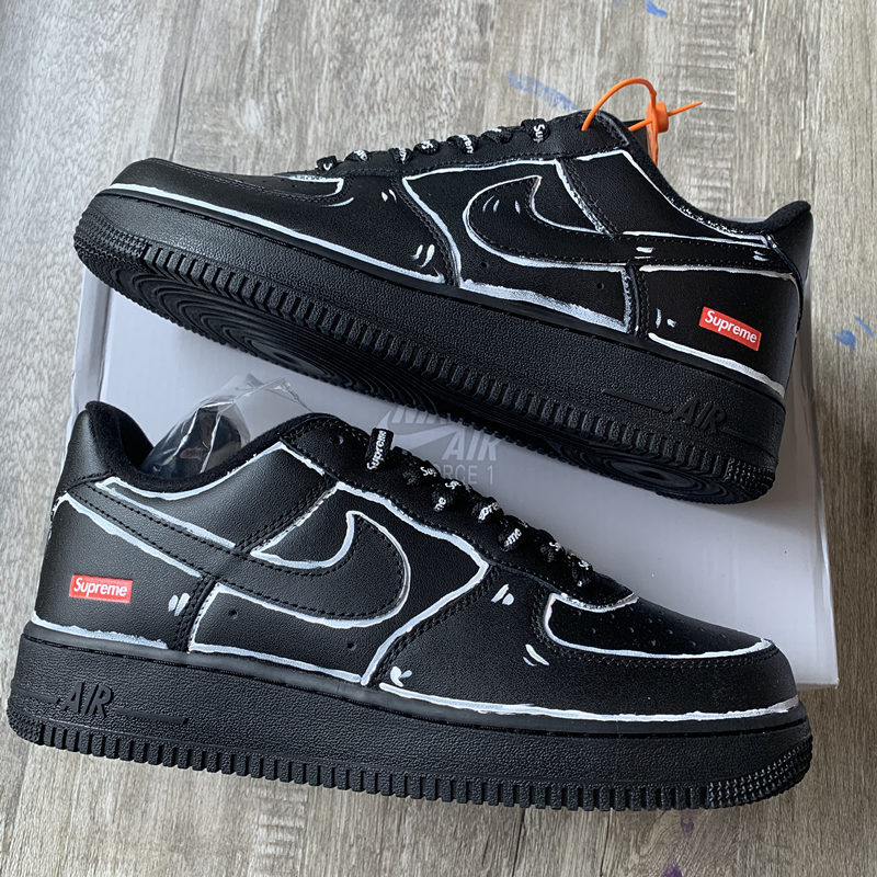 black air forces painted